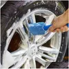 Cleaning Brushes 1Pc Car Wash Detailing Cleaning Brush Microfiber Wheel Rim For Trunk Motorcycle Inventory Drop Delivery Home Garden Dhka6