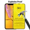 Lot de 2 films de protection d'écran 9D pour iPhone 14 Pro Max 7 8 Plus XR XS Samsung A42 A52 S20 S21 FE 9H en verre trempé anti-rayures avec emballage de vente au détail