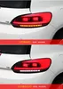 VW Scirocco LED 테일 라이트 동적 스 트리머 회전 신호 표시기 리버스 러닝 브레이크 리어 램프 용 자동차 미등 어셈블리