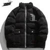 Herren Daunenparkas Männer Frauen Übergroße Jacke Gothic Buchstaben Stickerei Parka Winter Streetwear Fashion Lose Warme Mäntel Unisex Outwear 221207