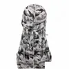 Beanie/Skull Caps Mens Satin Camo Durags Turban Bandanas Men Silky Waves Cap Headband Head Er Hair Accessories Du Rag Drop Delivery Dheud