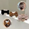 Faux Fur Bowknot Cloth Fabric Clip Hair Accessories Fluffy Big Barrettes Large Bow Plush Hair Claw DIY Ponytail Clips