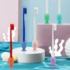 Karikatür balık silikon diş fırçası tutucu makyaj fırçası tutucu kalem braketi masaüstü depolama dekorasyon araçları