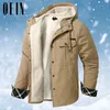 Mens jaquetas de inverno mousem homens com capuz parkas peles linner jaqueta engrosser masculino casual sobretudo chapéu destacável casaco destacável jaqueta masculina 221205