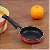 Pans Mini Small Frying Pan Thickening Flat Bottom Pot Single Person Kitchen Practical Gadget Easy To Clean 4 96Jq J3 Drop Delivery H Dhs81