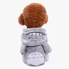 Dog Apparel Coral Veet Four Feet Doggy Clothes Panda Add Villus Pets Apparel Hooded Cap Dog Sweater Autumn And Winter Wear Poodle Lo Dhysi