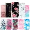 Flower Leather Wallet Cases For For Samsung S24 Plus Ultra S23 FE A25 A24 A15 A05 A05S Huawei Honor 90 Dreamcatcher Butterfly Marble Rock Holder Flip Cover Animal Pouch