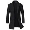 Herenwol blends winter wol jas heren lange jas eenzuigelijk borsten peacoat casual heren overjas wol blend jassen herenmerk kleding 221206