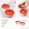 Herramientas para huevos Herramientas Ry Microondas Huevo Cocina Cocinas de grado alimenticio Taza doble Egges Cocina Huevos al vapor Set Cocina Inventario Venta al por mayor Dro Dhkgf