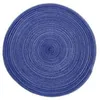 Table Mats 4Pcs Wind Cotton Yarn Round Dining Mat Woven Household Food El Western Tableware Pad Bowl Plate Thread Insulation