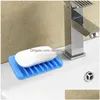 Porte-savons Sile Drainage Antislip Savon Lave-vaisselle Salle de bain Stand Case Fournitures pour la maison 16 couleurs Inventaire En gros Drop Livraison Gar Dhi2X