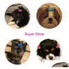 Hundkläder hundkläder 10st/mycket handgjorda husdjurskläder hundar bow söt grooming loverly bowknot för valp husdjur tillbehör med rubbe dhxeb