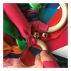 Otros accesorios de moda 7 colores Rainbow Hand Kites Anillo de madera Cinta Streamer Runner Accesorios Juguetes Anillos de baile Cinta sensorial Dhptv