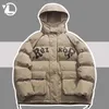 Hommes Down Parkas Hiver À Capuche Hommes Hip Hop Lettre Imprimé Épaissir Chaud Puffer Veste High Street Harajuku Casual Bubble Manteaux Outwear 221207