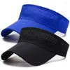Berretti Sport estivi Cappelli da sole Donna Uomo Berretto traspirante Visiera in cotone regolabile Protezione UV Top Vuoto Tennis Corsa Protezione solare