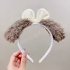 Carino peluche grandi orecchie arco fasce per capelli per ragazze bella fascia selfie puntelli cerchio per capelli accessori per capelli moda