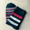 Men's Socks 5 Pairs Men Spring & Autumn Fashionable Striped Rainbow Cotton Business For