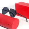 Мода Carti Top Sunglasses Новые мужские пилотные пилотные поляризованные CR7 -очки металлические деревянные стекла Рамки езды UV400 Американские очки 8200983 Размер 52 13 138