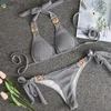 Bras Sets Para Praia 2022 Seksowne dżerestony Brazylijskie bikini naciśnięcia stroju kąpielowego Kobiety Twinkle Swimsuit Biquini Dwa kawałki Kąpiec T221218