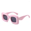 Sonnenbrille, quadratisch, übergroß, für Damen und Herren, Designer-Sonnenbrille, Famale, Retro, aufblasbare Sonnenbrille, UV400