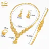 Hochzeitsschmuck setzt Aniid Indian Bridal Set Dubai Halskette Ohrringe für Frauen 24K Gold plattiert afrikanische Jwellery Bridesmaid Party Geschenk 221207