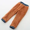 Spodnie dzieci chłopcy zima grube dżinsowe spodnie dziecko swobodny dobro aksamitne ciepłe dżinsy 1 5 lat 221207