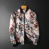 Herenjacks 18 kleuren lente en herfst boetiek print casual stand kraag sociale straat mannelijke jas 5xl bommenwerper kleding 221206