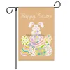 Banner flaggor flaggor sublimering 30x45 cm linne Easter Banner Rabbit and Egg Garden Hanging Flag Decoration Inventory grossist Drop de Dhkfa