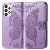 Imprint Butterfly Flower Pu Leather Pl￥nbok Fall f￶r Samsung S23 S22 S21 Ultra Plus A22 A51 A71 A73 5G Tryck Floral ID -kortplats Fashion Holder Flip Covers Phone Pouch