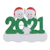 Julekorationer oss Stock Christmas Tree Pendant Cartoon Mönster Personligt DIY -namn Lovely Family Hanging Harts Ornament Gif DHE0T