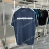 xinxinbuy men designer tee t shirt paris silica gel letters print sirt commintotten cotton women blue white m-3xl