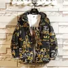 Männer Jacken Mode Marke Frühling Herbst Männer Casual Streetwear Floral Hoodie Jacke Mann Wasserdichte Kleidung Herren Windjacke Mantel Männlich outwear 221206