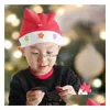 Beanie / Skull Caps 12 Styles Fast Christmas Ornament ADT Red Common Hat Santa / Child Cartoon Glowing Drop Delivery Fashion Accessori DHL82