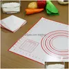 Other Bakeware Mtisize Sile Baking Mat Sheet Extra Large Bakings Pad For Rolling Dough Pastry Pizza Nonstick Maker Holder 20220107 Q Dhrom