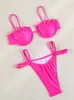 BHs Sets COOBBU Sexy Push Up Bikinis Thongs Badeanzug Frauen 2022 Sommer Beachwear Floral Gedruckt Badeanzug Bademode Weibliche Bikini Sets T221206
