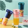 Manual Juicers Mini Portable Blender Milkshake Cup Orange Squeeze Electric Juicer Cups Small Apple Pp Extractor Fruit Breakfast Sea Dh839