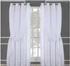 Curtain White Bedroom Curtains Window Layered Solid Blackout And Sheer Panel Pair With Grommet Top