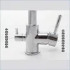 Kitchen Faucets Deck Mounted Dual Handle Holder Single Hole Mixer Tap Brass Faucet J14158