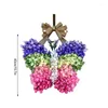 Decorative Flowers Tulip Butterfly Wreath Spring Wreaths For Front Door Shaped Garland And Summer Decor