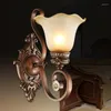 Wall Lamp American Country Retro Bedroom Bedside Living Room Aisle Light European Iron E27 Antique