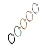 Nasenringe Ohrstecker Ohrstecker KörperschmuckStahl Punk Clip auf gefälschte Ringe Edelstein Nase Lip Ohr Piercing Unisex Frauen Schmuck Faux Septum Pierci Dhlsj