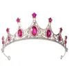 Pequenas coroas requintadas de Crystal Kids Tiaras para festas de noiva de casamento Diadema