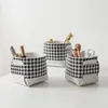 Storage Boxes Brush Box Dirt Resistant Water-proof Anti-Scratch Moisture-proof Space-saving Detachable Plaid Printed Pen Container