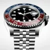 Montre pour hommes tout fonctionne 2813 montres mécaniques automatiques en acier inoxydable bleu rouge céramique verre saphir 40mm montres pour hommes montres-bracelets pleine fonction