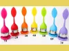 silicone tea infuser Leaf Silicone Infusers with Food Grade make bag filter creative Stainless Steel Tea Strainers Coffee Tools DHL wholesale