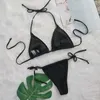 Bras sätter para praia sexig 2023 handgjorda pärldekor bikini push up badkläder kvinnor brasiliansk baddräkt halter biquini två bit baddräkt t221206