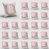 Party Supplies Hoisy Decor Pillow Covers Livingroom Pillows Case Cover Wreath English Letter D Pink Size 50x50cm CPA4466 ss1207