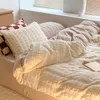 Bedding Sets Drop Ins Winter Thickened Milk Velvet Rex Fur Warm Coral Flannel Bed Four-piece Set