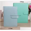 ألوان المفترات A5 Binder Notebook Binder 23x18cm دفاتر أوراق فضفاضة بدون ورق Pu Faux Leather ER Folder Folder PlannersSC DHXXZ