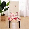 Chair Covers Flower Leaves Printed Dining Cover Spandex Elastic Slipcover Case Stretch For Wedding El Banquet